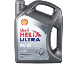 Масло моторное синтетическое - SHELL HELIX ULTRA A5/B5 0W30, 4л / 550046685